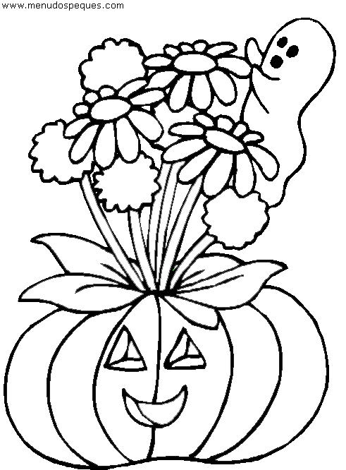lamina para colorear de calabaza halloween